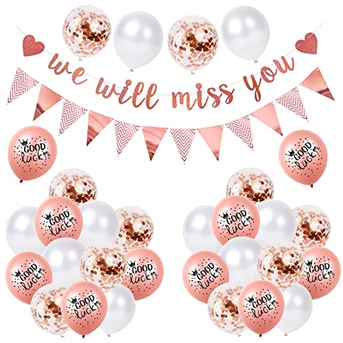 Abschieds Party Deko,Wir Werden Dich Vermissen Deko,We Will Miss You Banner,Dreieck Flagge Banner,Good luck Luftballons,Party-Zubehör zur Pensionierung,Deko für Rente Party and Abschiedsfeier Abschieds Party Deko,Wir Werden Dich Vermissen Deko,We Will Miss You Banner,Dreieck Flagge Banner,Good luck Luftballons,Party-Zubehör zur Pensionierung,Deko für Rente Party and Abschiedsfeier von YeahBoom
