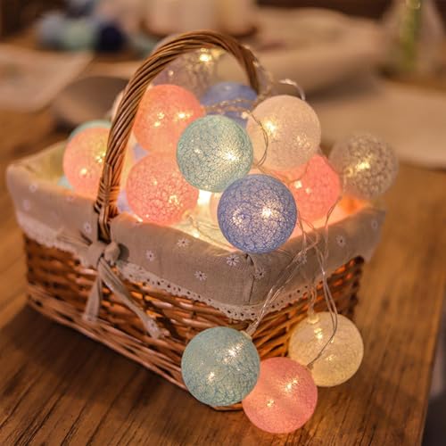LED Lichterkette Baumwollkugeln,1.5M 10LED Kugeln Lichterkette,Batteriebetrieben,Cotton Ball Lichterketten für Weihnachten Hochzeit Kinderzimmer Party Deko LED Lichterkette Baumwollkugeln,1.5M 10LED Kugeln Lichterkette,Batteriebetrieben,Cotton Ball Lichterketten für Weihnachten Hochzeit Kinderzimmer Party Deko von YeahBoom