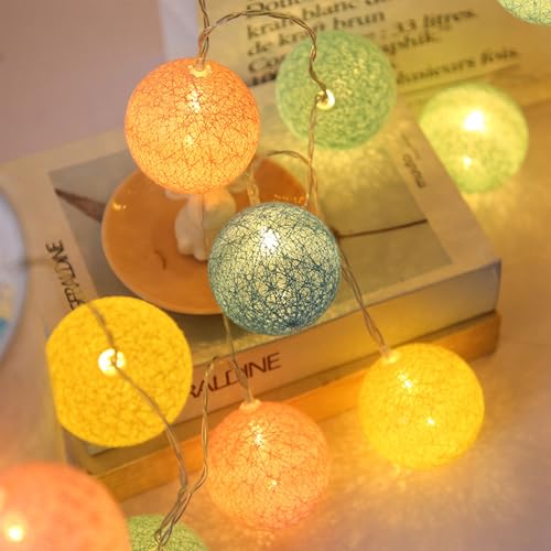 LED Lichterkette Baumwollkugeln,1.5M 10LED Kugeln Lichterkette,Batteriebetrieben,Cotton Ball Lichterketten für Weihnachten Hochzeit Kinderzimmer Party Deko LED Lichterkette Baumwollkugeln,1.5M 10LED Kugeln Lichterkette,Batteriebetrieben,Cotton Ball Lichterketten für Weihnachten Hochzeit Kinderzimmer Party Deko von YeahBoom