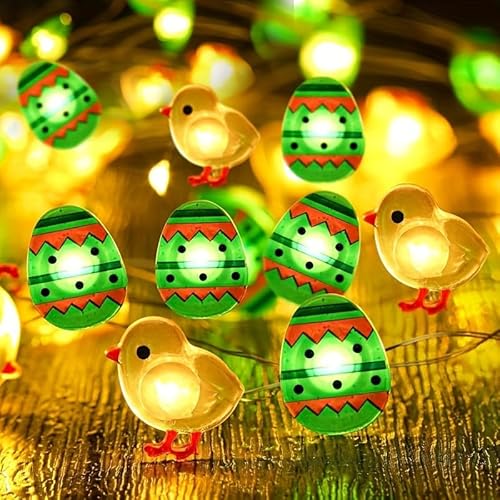 Ostern Lichterkette,2M 20LED Osterküken Lichterketten Batteriebetrieben,Osterdekoration Lichterketten,LED Lichterkette für Innen Außen DIY Osterparty Ostern Lichterkette,2M 20LED Osterküken Lichterketten Batteriebetrieben,Osterdekoration Lichterketten,LED Lichterkette für Innen Außen DIY Osterparty von YeahBoom