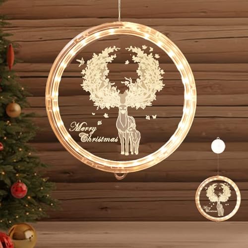 Weihnachten Dekorative Fenster Licht,3D Hängende Lichterkette,Weihnachtsbeleuchtung Hängend Fenster,LED Saugnapf Lichterkette Weihnachten Batteriebetrieben für Innen Außen Weihnachtsfeier Fenster Deko Weihnachten Dekorative Fenster Licht,3D Hängende Lichterkette,Weihnachtsbeleuchtung Hängend Fenster,LED Saugnapf Lichterkette Weihnachten Batteriebetrieben für Innen Außen Weihnachtsfeier Fenster Deko von YeahBoom