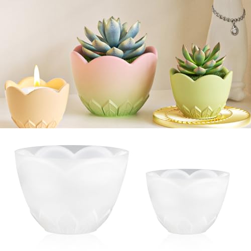 YeahBoom 2 Stück Vase Silikonform,Kerzenhalter Silikonform,DIY Vases Resin Formen,Kerzenhalter Epoxidharzformen,Epoxidharz Formen Moulds,Zur Herstellung von Vasen von YeahBoom