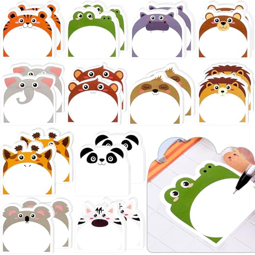 YeahBoom 24Pack Haftnotizen,720 Blatt Kleine Haftnotizen Kinder,Cartoon Tier Haftnotiz,Niedliche Mini-Haftnotizen,Klebezettel,TierföRmiger Haftnotizblock,Schulnotizen, Büronotizen, Geschenke Kinder von YeahBoom