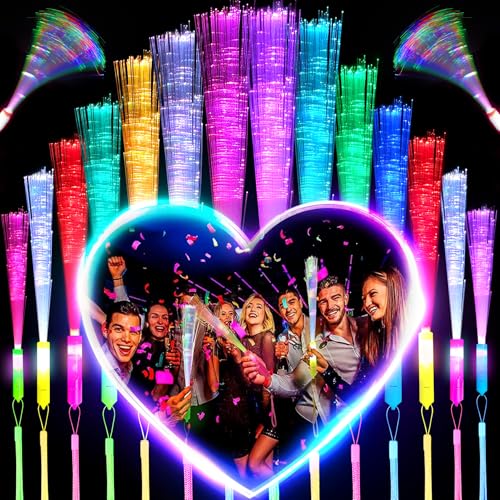 YeahBoom 36 Stück Leuchtstäbe Partyzubehör,Bunte Leuchtstäbe Glasfaser,LED Leuchtstäbe,LED Leuchtwedel Set,Leuchtwedel Party Set mit Multicolor Licht,Glasfaser Leuchtstab für Konzert,Party,Hochzeit YeahBoom 36 Stück Leuchtstäbe Partyzubehör,Bunte Leuchtstäbe Glasfaser,LED Leuchtstäbe,LED Leuchtwedel Set,Leuchtwedel Party Set mit Multicolor Licht,Glasfaser Leuchtstab für Konzert,Party,Hochzeit von YeahBoom