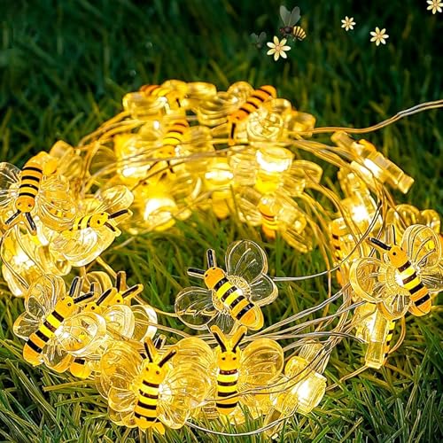 YeahBoom Biene Lichterkette,2M 20LED Biene Licht Batteriebetrien,Bienen Lichterketten für Innen und Außen,Bienen Dekoration für Kinderzimmer Garten Balkon Hochzeit Party Weihnachten Geburtstagsdeko YeahBoom Biene Lichterkette,2M 20LED Biene Licht Batteriebetrien,Bienen Lichterketten für Innen und Außen,Bienen Dekoration für Kinderzimmer Garten Balkon Hochzeit Party Weihnachten Geburtstagsdeko von YeahBoom