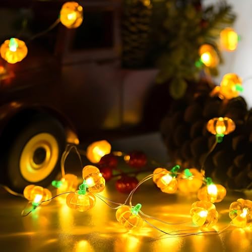 YeahBoom Kürbis Lichterkette Batterie,2M 20 LED Kürbis Herbst Deko Dekoration Innen,Kürbisse Herbst Lichterketten,Mini Lichterkette Innen,Erntedankfest Herbstdeko,Herbstdekorationen Halloween YeahBoom Kürbis Lichterkette Batterie,2M 20 LED Kürbis Herbst Deko Dekoration Innen,Kürbisse Herbst Lichterketten,Mini Lichterkette Innen,Erntedankfest Herbstdeko,Herbstdekorationen Halloween von YeahBoom