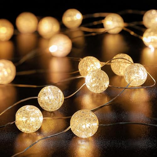 YeahBoom Lichterkette Kristall Kugeln,300CM 30LED Kristall Crackle Kugeln Lichterkette,Lichterkette Innen Aussen Batteriebetrieben,für Hochzeit Weihnachten Valentinstag Schlafzimmer Party Dekoration YeahBoom Lichterkette Kristall Kugeln,300CM 30LED Kristall Crackle Kugeln Lichterkette,Lichterkette Innen Aussen Batteriebetrieben,für Hochzeit Weihnachten Valentinstag Schlafzimmer Party Dekoration von YeahBoom