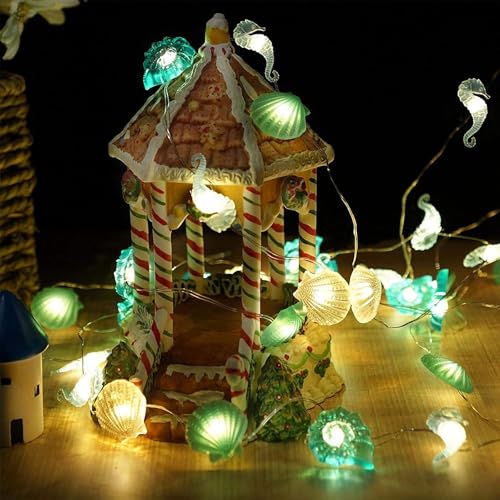 YeahBoom Lichterkette Meerestiere,300CM 30LED Thema Meeresleben Lichterkette Batteriebetrieben,Seepferdchen Seestern Wellhornschnecken Muscheln Lichterkette,für Kinderzimmer Party Geburtstagsdeko YeahBoom Lichterkette Meerestiere,300CM 30LED Thema Meeresleben Lichterkette Batteriebetrieben,Seepferdchen Seestern Wellhornschnecken Muscheln Lichterkette,für Kinderzimmer Party Geburtstagsdeko von YeahBoom