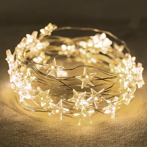 YeahBoom Stern Lichterkette,2M 20 LED Stern Draht Lichterkette,LED Dekolicherkette Batteriebetriebene,für Valentinstag Weihnachten Hochzeit Geburtstag Holiday Party Schlafzimmer Indoor Outdoor YeahBoom Stern Lichterkette,2M 20 LED Stern Draht Lichterkette,LED Dekolicherkette Batteriebetriebene,für Valentinstag Weihnachten Hochzeit Geburtstag Holiday Party Schlafzimmer Indoor Outdoor von YeahBoom