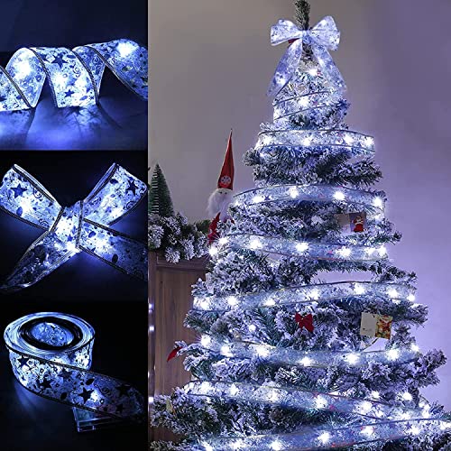 YeahBoom Weihnachtsband Lichter,10M 100 LED Glänzende Band Lichterkette,Schleife Weihnachtsbaum Lichter,Weihnachtsbaum Band,für Indoor Outdoor Weihnachtsbaumschmuck,Party,Hochzeit,Urlaubsdeko YeahBoom Weihnachtsband Lichter,10M 100 LED Glänzende Band Lichterkette,Schleife Weihnachtsbaum Lichter,Weihnachtsbaum Band,für Indoor Outdoor Weihnachtsbaumschmuck,Party,Hochzeit,Urlaubsdeko von YeahBoom