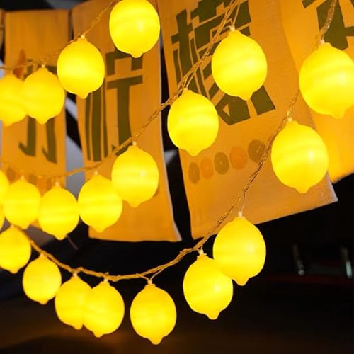 YeahBoom Zitronen Lichterkette,1.5M 10 LED Zitronenform Lichterkette,Batteriebetrieben,Zitronenlicht,Dekorative Lichter für Wohnzimmer,Bar,Schlafzimmer,Party,Karneval,Innen und Außen YeahBoom Zitronen Lichterkette,1.5M 10 LED Zitronenform Lichterkette,Batteriebetrieben,Zitronenlicht,Dekorative Lichter für Wohnzimmer,Bar,Schlafzimmer,Party,Karneval,Innen und Außen von YeahBoom