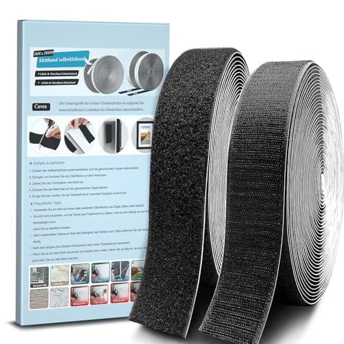 Klettband Selbstklebend Extra Stark, 10Mx2cm Doppelseitig Klettband Mit Klettverschluss Breit Selbstklebendes Klet Flauschband Und Hakenband Tape Für Fliegengitter, Couch-Kissen Klettband Selbstklebend Extra Stark, 10Mx2cm Doppelseitig Klettband Mit Klettverschluss Breit Selbstklebendes Klet Flauschband Und Hakenband Tape Für Fliegengitter, Couch-Kissen von YeahWhee