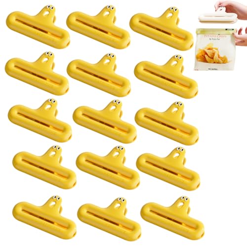15 gelbe Lebensmittelbeutel-Clips, Lebensmittelaufbewahrung, Lebensmittel-Clips zur Erhaltung der Lebensmittelfrische, Beutelklammern für Gefrierbeutel und Haustierfutter-Aufbewahrungsbeutel. 15 gelbe Lebensmittelbeutel-Clips, Lebensmittelaufbewahrung, Lebensmittel-Clips zur Erhaltung der Lebensmittelfrische, Beutelklammern für Gefrierbeutel und Haustierfutter-Aufbewahrungsbeutel. von Yeandshi