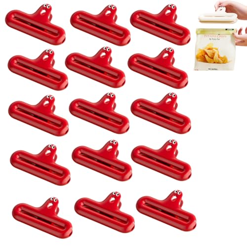 15 rote Lebensmittelbeutel-Clips, Lebensmittelaufbewahrung, Lebensmittel-Clips zum Frischhalten von Lebensmitteln, Beutelklammern für Gefrierbeutel und Tierfutter-Aufbewahrungsbeutel. 15 rote Lebensmittelbeutel-Clips, Lebensmittelaufbewahrung, Lebensmittel-Clips zum Frischhalten von Lebensmitteln, Beutelklammern für Gefrierbeutel und Tierfutter-Aufbewahrungsbeutel. von Yeandshi