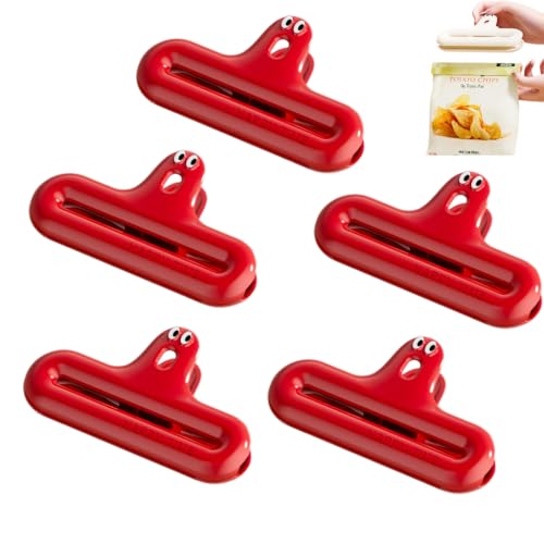 5 rote Lebensmittelbeutel-Clips, Lebensmittelaufbewahrung, Lebensmittel-Clips zum Frischhalten von Lebensmitteln, Beutelklammern für Gefrierbeutel und Haustierfutter-Aufbewahrungsbeutel. 5 rote Lebensmittelbeutel-Clips, Lebensmittelaufbewahrung, Lebensmittel-Clips zum Frischhalten von Lebensmitteln, Beutelklammern für Gefrierbeutel und Haustierfutter-Aufbewahrungsbeutel. von Yeandshi