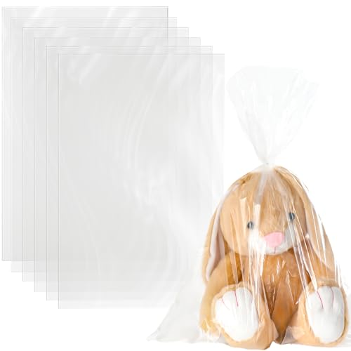 Yeaqee 100 Stück große, transparente Plastiktüten, 45,7 x 61 cm, Kunststoffverpackung, flache Polybeutel für Popcorn, Brot, Teig, Kleidung, Verpackung, Aufbewahrung, Spielzeug, 1,1 mm Yeaqee 100 Stück große, transparente Plastiktüten, 45,7 x 61 cm, Kunststoffverpackung, flache Polybeutel für Popcorn, Brot, Teig, Kleidung, Verpackung, Aufbewahrung, Spielzeug, 1,1 mm von Yeaqee