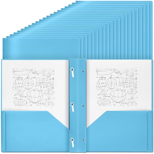 Yeaqee Taschenordner mit Zinken, robuster Kunststoff, 2 Taschen, Ordner mit 3 Zinken, Visitenkartenfach für Schule, Büro, Zuhause, 29 x 24 cm, Hellblau, 150 Stück Yeaqee Taschenordner mit Zinken, robuster Kunststoff, 2 Taschen, Ordner mit 3 Zinken, Visitenkartenfach für Schule, Büro, Zuhause, 29 x 24 cm, Hellblau, 150 Stück von Yeaqee