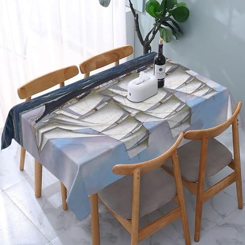 Tischdecken, Segelschiff-Partys, Tischdecken, waschbare Tischdecke für Wohnzimmer, Tischwäsche, 137,2 x 182,9 cm Tischdecken, Segelschiff-Partys, Tischdecken, waschbare Tischdecke für Wohnzimmer, Tischwäsche, 137,2 x 182,9 cm von Yebio