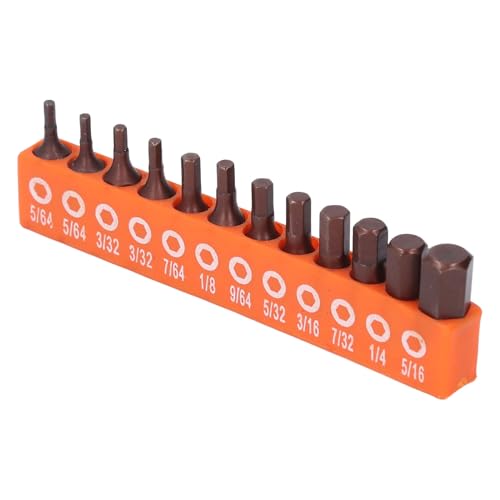 12 -pcs -Hex -Bit -Set, Imperial 1/4 Hex Shank Bit für Bohrer, Elektroschraubendreher, Legierungstahl 25 -mm -Bohrbit mit Lagerhalter, Werkzeuge Sind Nicht Enthalten 12 -pcs -Hex -Bit -Set, Imperial 1/4 Hex Shank Bit für Bohrer, Elektroschraubendreher, Legierungstahl 25 -mm -Bohrbit mit Lagerhalter, Werkzeuge Sind Nicht Enthalten von Yechiry