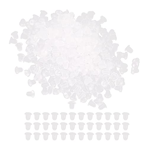 500 Stück Ohrstöpselhalter aus Silikon für Ohrringe, Transparente Stopperkupplung, Ersatzzubehör-Set für die DIY-Ohrringherstellung mit Einfachem Austausch 500 Stück Ohrstöpselhalter aus Silikon für Ohrringe, Transparente Stopperkupplung, Ersatzzubehör-Set für die DIY-Ohrringherstellung mit Einfachem Austausch von Yechiry