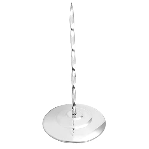 Edelstahl -Quittungsrechnungshalter, Straight Stange Paper Memo Halter Quittungsnote Spike mit Gummiabdeckung für Bars Kitchens Offices Restaurants (Silbere Spiralstange) von Yechiry