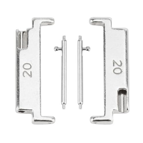 Yechiry 1 Paar Metall Uhren Armband Adapter, 20 Bis 22mm Uhren Armband Anschluss Adapter mit Feder Stangen Metall Uhren Armband Stecker für Universal-Uhren Armband Ersatz (1 Paar) von Yechiry