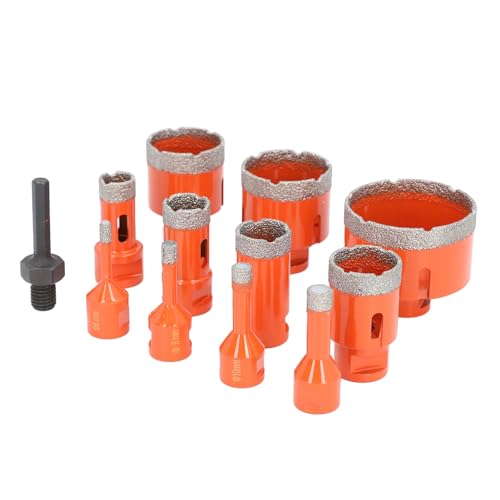 Yechiry 11 -teiliges Diamantlochsägen -Kit, 68 50 45 35 28 25 20 12 10 8 6 Mm M14 Lochöffner, Gefärbte Blende Säge mit Sechskantschaftadapter für Keramik, Fliese, Marmor, Granit Yechiry 11 -teiliges Diamantlochsägen -Kit, 68 50 45 35 28 25 20 12 10 8 6 Mm M14 Lochöffner, Gefärbte Blende Säge mit Sechskantschaftadapter für Keramik, Fliese, Marmor, Granit von Yechiry