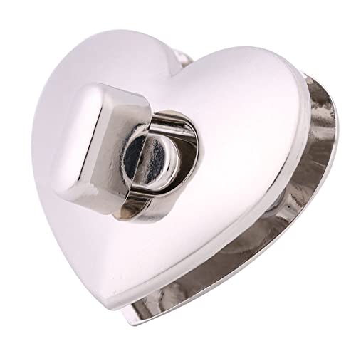 Yechiry 2 Farben 5 Sets Metall -Turn -Schleusen Verschluss, Herzförmige Twist Lock Hardware für Handtaschen (SILVER) von Yechiry