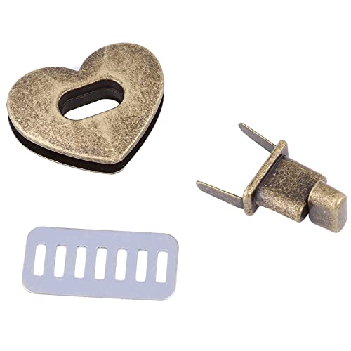 Yechiry 2 Farben 5 Sets Metall -Turn -Schleusen Verschluss, Herzförmige Twist Lock Hardware für Handtaschen (antike Bronze) von Yechiry