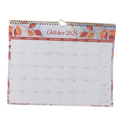 Yechiry 2025 Wandkalender, Hängender Kalender mit Großen Schreibblöcken, Tagesplaner, Monatlicher Zeitplanorganisator, Pastoral Design für Büro, Küche, Schlafzimmer, 14.6x11.3in (2) von Yechiry