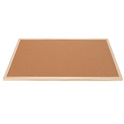 Yechiry 40x60 Cm Doppelseitiges Korkbrett, Holzrahmen Kork Bulletin Board mit Festem Holzrahmen & Jute -Seil für Büro, Schule, Heim, Wohnzimmer, Schlafzimmer, Bildungseinrichtung von Yechiry