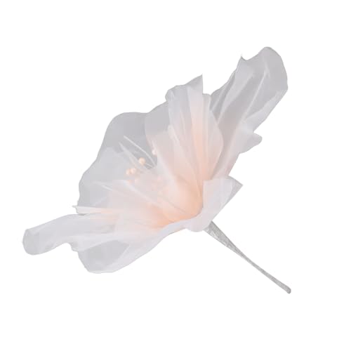 Yechiry Gaze Blume, 19,7 -Zoll -Durchmesser Leuchtende Farben Künstliche Blume mit Perlen Applikationen, Handgefertigte Organza für DIY Kunsthandwerk, Geburtstag, Hochzeitsfeierdekoration, (Rosenate) von Yechiry