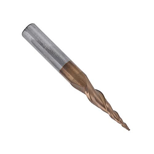 Yechiry Kugelnasen -Spiralrouter, Wolfram -Stahlkegel Endmühle mit Hervorragendem Chipentfernung und Hoher Oberflächenfinish für CNC Gravurmaschine auf Sperrholz, Hartholz, Acryl (R0.25 * 20*D6*50) von Yechiry