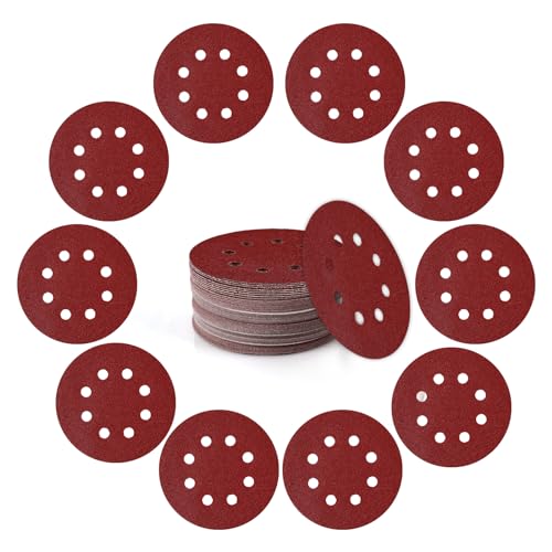 50 Stück Schleifpapier 125mm Klett Schleifscheiben Rund 8 Loch für Exzenterschleifer Exzenter Runde Schleifpapier 100 Körnung 50 Stück Schleifpapier 125mm Klett Schleifscheiben Rund 8 Loch für Exzenterschleifer Exzenter Runde Schleifpapier 100 Körnung von Yechok