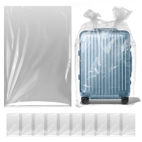 YedZen 10 Stück Durchsichtige Plastiktüten Groß, 100x150cm Kunststoff Aufbewahrungsbeutel Groß, Wiederverwendbare Umzugstaschen, Aufbewahrungstaschen für Plüschtiere Gepäck Staubdicht Kleidung Koffer von YedZen