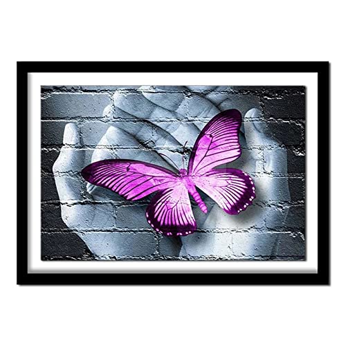 DIY Diamond Painting,Hände von Schmetterlingen 5D Adult Kinder Diamant Painting Bilder Kits,Full Drill Strass Stickerei Kreuzstich Diamant Malerei Leinwand Mosaik Home Wall Decor Square Drill,50x70cm DIY Diamond Painting,Hände von Schmetterlingen 5D Adult Kinder Diamant Painting Bilder Kits,Full Drill Strass Stickerei Kreuzstich Diamant Malerei Leinwand Mosaik Home Wall Decor Square Drill,50x70cm von Yeecer