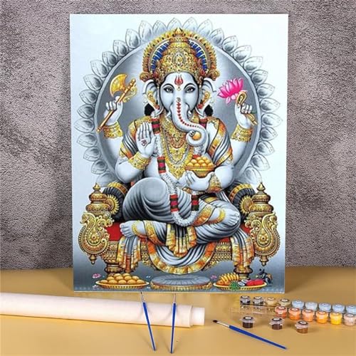 Indien Ganesha Malen nach Zahlen Erwachsene ohne Rahmen Malen Nach Zahlen Kits DIY Ölgemälde Leinwand Gemälde Set mit Pinsels und Farbe Acryl Malerei für Erwachsene Geschenk für Home Deko,40x50cm Indien Ganesha Malen nach Zahlen Erwachsene ohne Rahmen Malen Nach Zahlen Kits DIY Ölgemälde Leinwand Gemälde Set mit Pinsels und Farbe Acryl Malerei für Erwachsene Geschenk für Home Deko,40x50cm von Yeecer