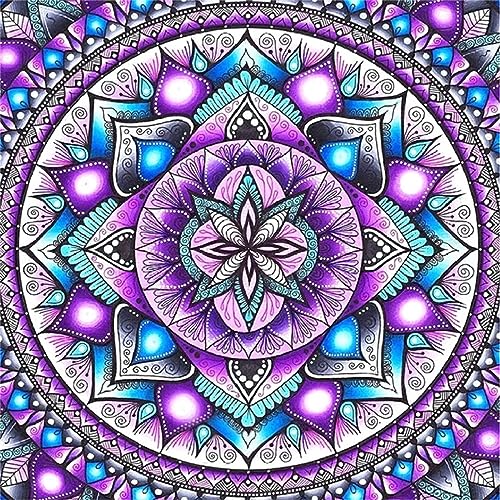 Yeecer DIY Diamond Painting,Lila Mandala 5D Adult Kinder Diamant Painting Bilder Kits,Full Drill Strass Stickerei Kreuzstich Leinwand Diamant Malerei Mosaik Kunsthandwerk für Home Wall Decor 70x70cm Yeecer DIY Diamond Painting,Lila Mandala 5D Adult Kinder Diamant Painting Bilder Kits,Full Drill Strass Stickerei Kreuzstich Leinwand Diamant Malerei Mosaik Kunsthandwerk für Home Wall Decor 70x70cm von Yeecer