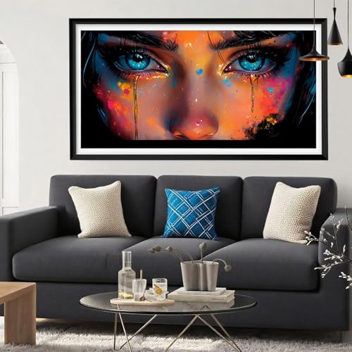 5D Diamond Painting Frau, Abstrakt Diamond Painting Erwachsene Bastelset, DIY Vollbohrer Diamant Malerei Basteln Erwachsene Anfänger Kreativ Set für Zimmer Deko Geschenke für Frauen 100x200cm Y6-263 von Yeefion
