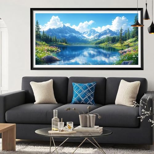 5D Diamond Painting Frühling, Landschaft Diamond Painting Erwachsene Bastelset, DIY Vollbohrer Diamant Malerei Basteln Erwachsene Anfänger Kreativ Set für Zimmer Deko Geschenke Frauen 100x200cm Y6-287 von Yeefion