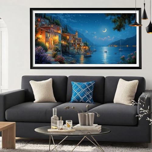 5D Diamond Painting Stadt, Meer Diamond Painting Erwachsene Bastelset, DIY Vollbohrer Diamant Malerei Basteln Erwachsene Anfänger Kreativ Set für Zimmer Deko Schlafzimmer Geschenke 40x80cm Y6-116 5D Diamond Painting Stadt, Meer Diamond Painting Erwachsene Bastelset, DIY Vollbohrer Diamant Malerei Basteln Erwachsene Anfänger Kreativ Set für Zimmer Deko Schlafzimmer Geschenke 40x80cm Y6-116 von Yeefion
