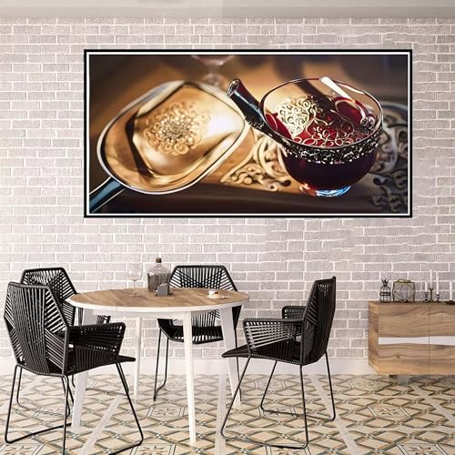 DIY 5D Diamond Painting xxl 50x100cm Weinglas Diamond Painting mit Diamond Painting Zubehör Full Set, Landschaft Diamant Painting Bilder Erwachsene/kinder Malen nach Zahlen, Zimmer Deko Gift YF-7456 DIY 5D Diamond Painting xxl 50x100cm Weinglas Diamond Painting mit Diamond Painting Zubehör Full Set, Landschaft Diamant Painting Bilder Erwachsene/kinder Malen nach Zahlen, Zimmer Deko Gift YF-7456 von Yeefion