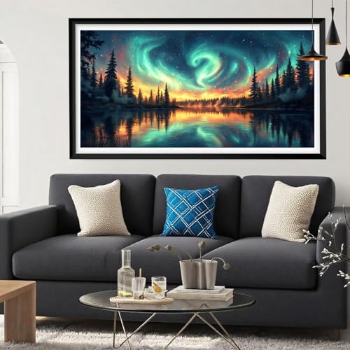 Diamond Painting Aurora Diamant Painting Bilder See Full Drill Bastelset Erwachsene Anfänger DIY Strass Kristall Kunst Malerei,Stickerei Kreuzstich für Zimmer Deko Aesthetic Geschenke 30 x 60 Y6-234 Diamond Painting Aurora Diamant Painting Bilder See Full Drill Bastelset Erwachsene Anfänger DIY Strass Kristall Kunst Malerei,Stickerei Kreuzstich für Zimmer Deko Aesthetic Geschenke 30 x 60 Y6-234 von Yeefion