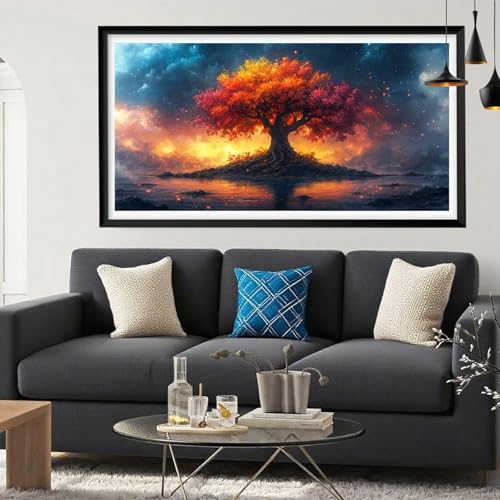 Diamond Painting Baum Diamond Painting Erwachsene Herbst Full Drill Cross Stickerei Malerei Kits Groß XXL 90x180, 5D DIY Diamant Malerei Kreativ Set für Erwachsene Anfänger, Deko Wohnzimmer Y6-214 Diamond Painting Baum Diamond Painting Erwachsene Herbst Full Drill Cross Stickerei Malerei Kits Groß XXL 90x180, 5D DIY Diamant Malerei Kreativ Set für Erwachsene Anfänger, Deko Wohnzimmer Y6-214 von Yeefion