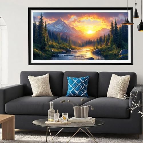 Diamond Painting Berg Diamant Painting Bilder Landschaft Full Drill Bastelset Erwachsene Anfänger 5D DIY Strass Kristall Kunst Malerei, Stickerei Kreuzstich für Zimmer Deko Aesthetic 70 x 140 Y6-108 Diamond Painting Berg Diamant Painting Bilder Landschaft Full Drill Bastelset Erwachsene Anfänger 5D DIY Strass Kristall Kunst Malerei, Stickerei Kreuzstich für Zimmer Deko Aesthetic 70 x 140 Y6-108 von Yeefion