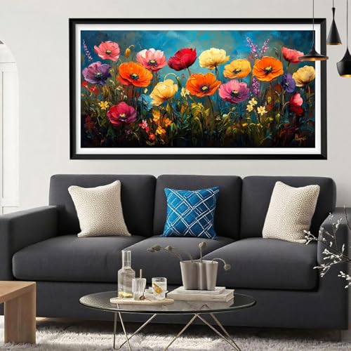 Diamond Painting Blume Diamond Painting Erwachsene Grün Full Drill Cross Stickerei Malerei Kits Groß XXL 100x200CM, 5D DIY Diamant Malerei Kreativ Set für Erwachsene Anfänger, Deko Wohnzimmer Y6-247 von Yeefion