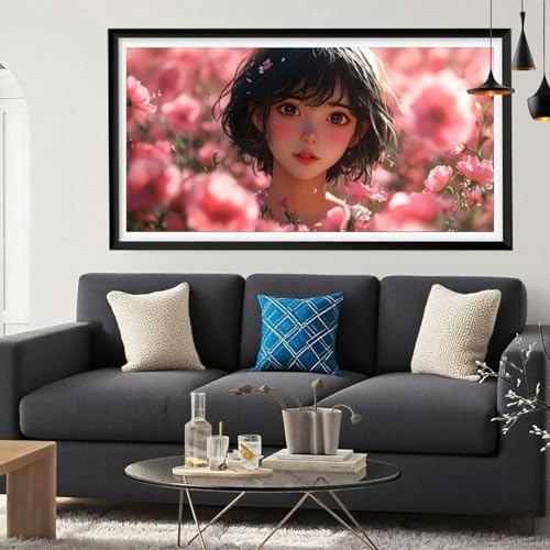 Diamond Painting Frau Diamant Painting Bilder Landschaft Full Drill Bastelset Erwachsene Anfänger 5D DIY Strass Kristall Kunst Malerei, Stickerei Kreuzstich für Zimmer Deko Aesthetic 30x60 Y6-201 von Yeefion