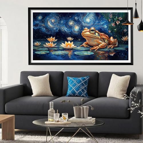 Diamond Painting Frosch Diamond Painting Erwachsene Tier Full Drill Cross Stickerei Malerei Kits Groß XXL 30x60cm, 5D DIY Diamant Malerei Kreativ Set für Erwachsene Anfänger, Deko Wohnzimmer Y6-244 Diamond Painting Frosch Diamond Painting Erwachsene Tier Full Drill Cross Stickerei Malerei Kits Groß XXL 30x60cm, 5D DIY Diamant Malerei Kreativ Set für Erwachsene Anfänger, Deko Wohnzimmer Y6-244 von Yeefion