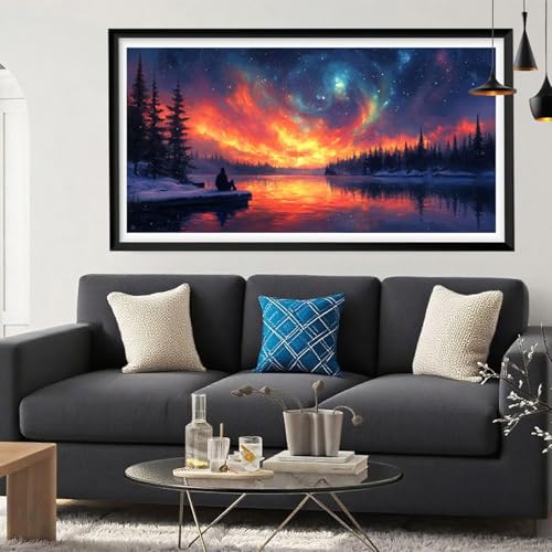 Diamond Painting Halloween Diamond Painting Erwachsene Aurora Full Drill Cross Stickerei Malerei Kits Groß XXL 30x60cm, 5D DIY Diamant Malerei Kreativ Set für Erwachsene Anfänger, Herbstdeko Y6-274 Diamond Painting Halloween Diamond Painting Erwachsene Aurora Full Drill Cross Stickerei Malerei Kits Groß XXL 30x60cm, 5D DIY Diamant Malerei Kreativ Set für Erwachsene Anfänger, Herbstdeko Y6-274 von Yeefion
