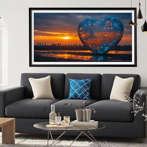 Diamond Painting Herz Diamant Painting Bilder Landschaft Full Drill Bastelset Erwachsene Anfänger 5D DIY Strass Kristall Kunst Malerei, Stickerei Kreuzstich für Zimmer Deko Aesthetic 70 x 140 Y6-150 Diamond Painting Herz Diamant Painting Bilder Landschaft Full Drill Bastelset Erwachsene Anfänger 5D DIY Strass Kristall Kunst Malerei, Stickerei Kreuzstich für Zimmer Deko Aesthetic 70 x 140 Y6-150 von Yeefion